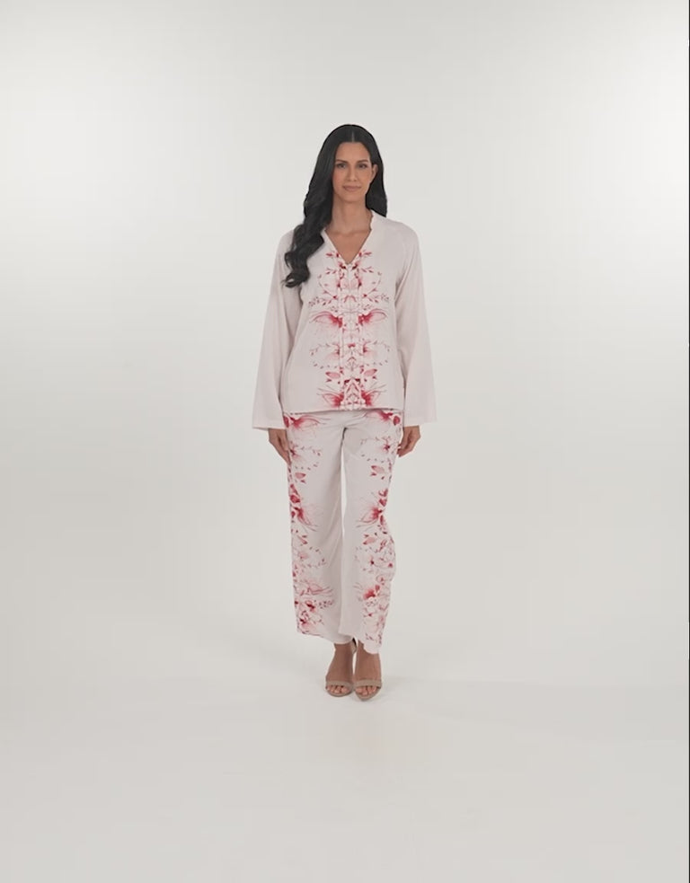 Floral Print Pajama Set