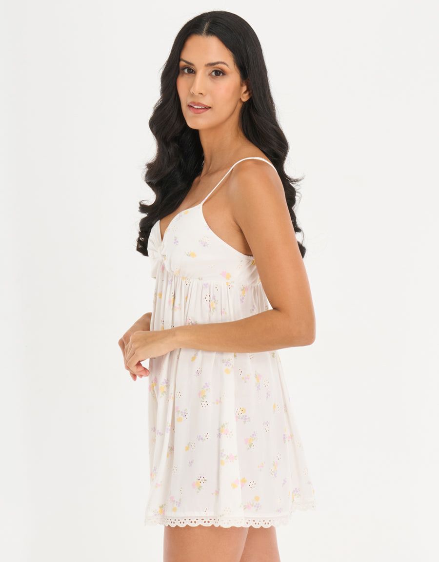 Short Nightdress in White