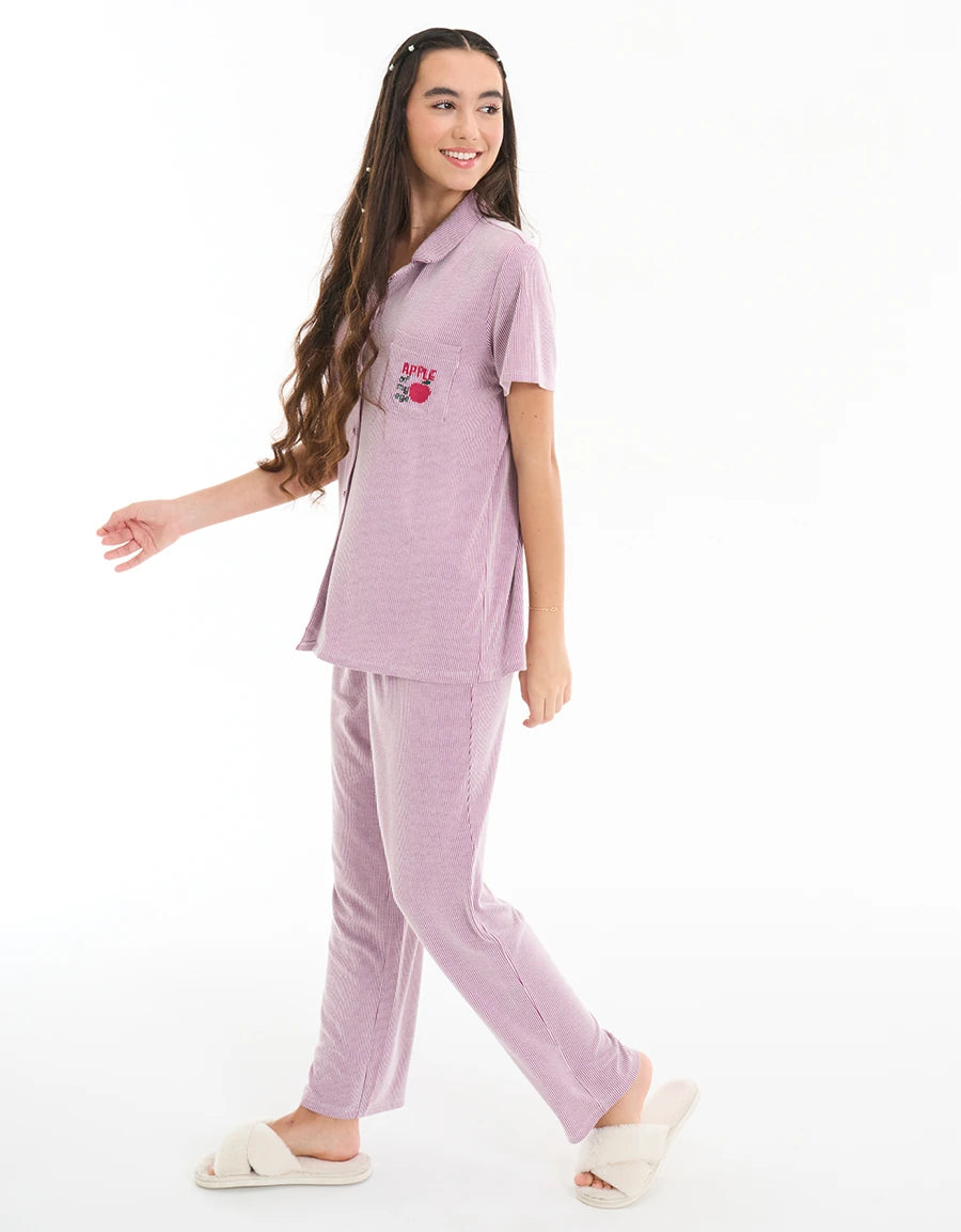 Ribbed Pajama Set