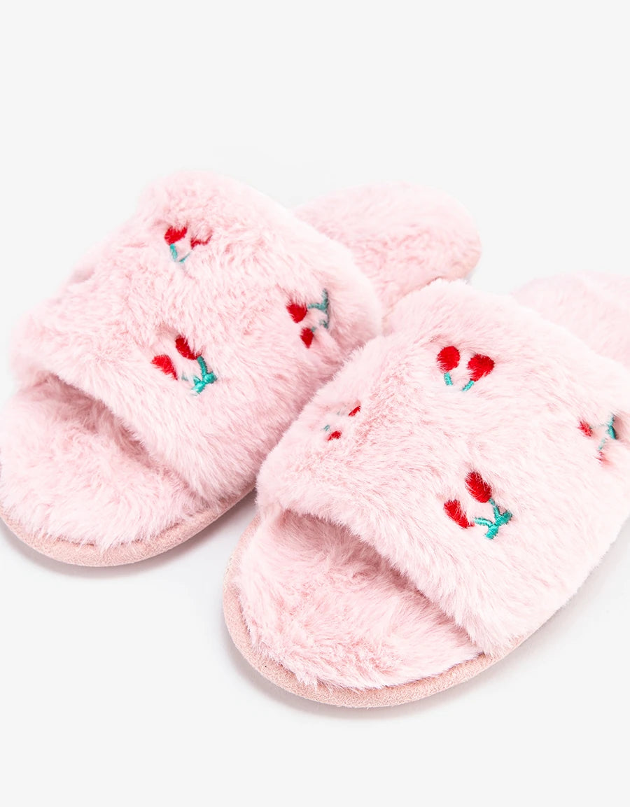 Embroidered Closed-Toe Slipper
