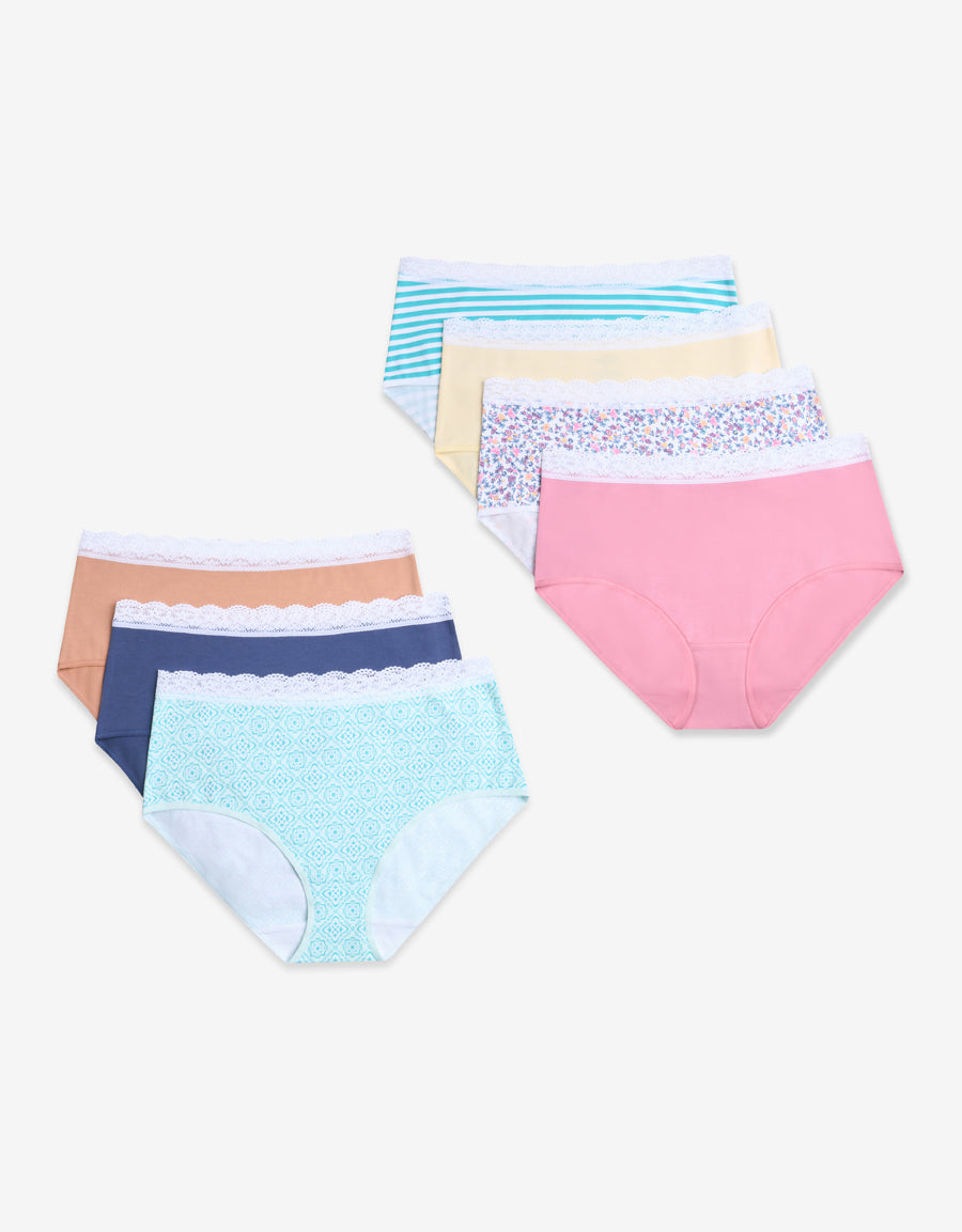 7-Pack Cotton Maxi Panty in Multicolor