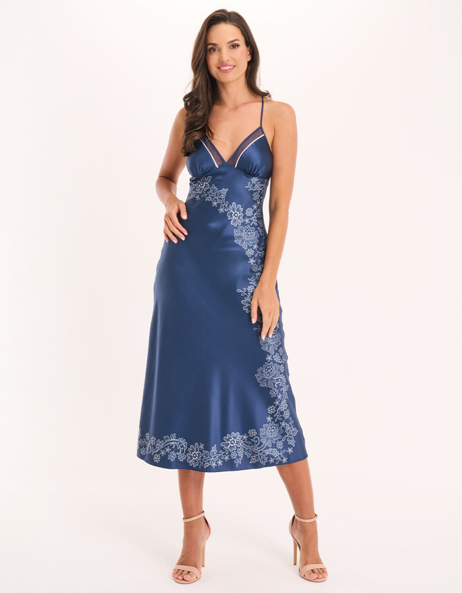 Satin Long Dress