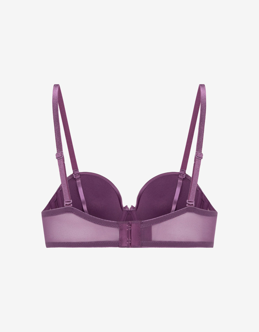 Sparkle Lace-Trim Satin Multiway Bra