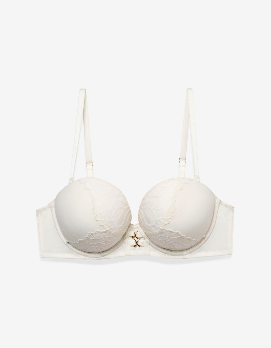 Multiway Lace Double Push Up Bra in White
