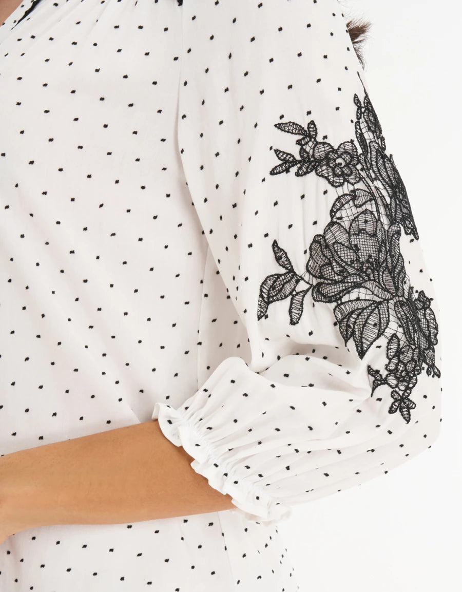 Embroidered Pajama Set