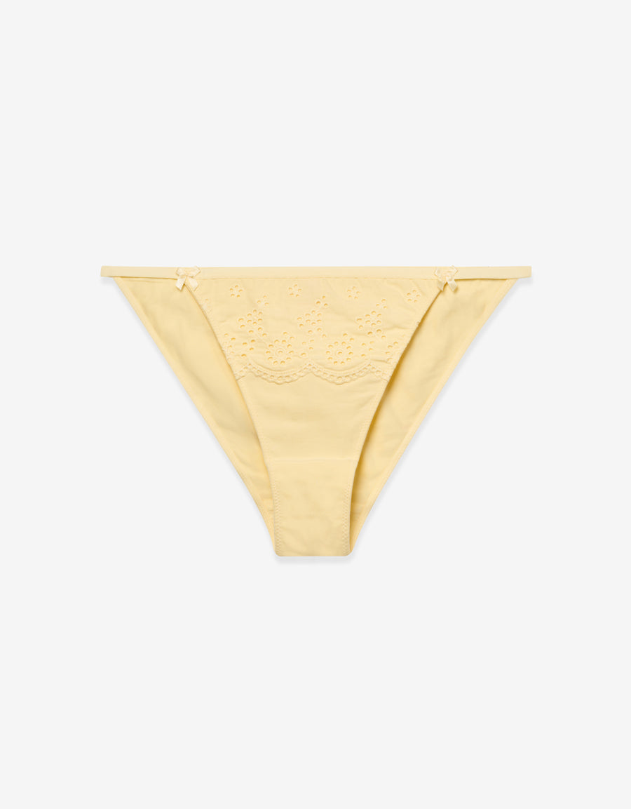 Cotton Tanga Panty in Light Yellow