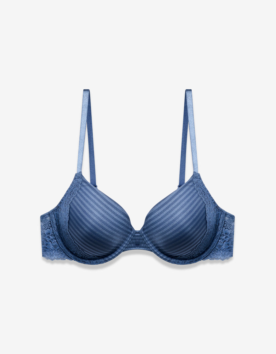 Lace Padded Bra in Blue